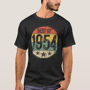 Cirkeltje Vintage Best Of 1954 Cadeau voor 70-jari T-shirt
