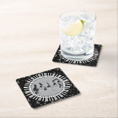 Cirkeltoetsen van Piano met muzieknotitiecentrum Kartonnen Onderzetters (Insitu)