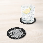 Cirkeltoetsen van Piano met muzieknotitiecentrum Ronde Kartonnen Onderzetter (Insitu)