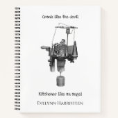 Cirkeluitsteekautomaat Lijntekening Notitieboek (Voorkant)