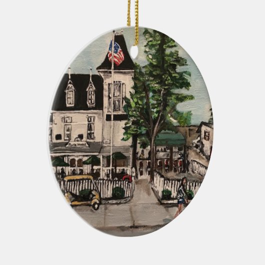 Cirkelversiering "The Park Hotel at Put-in Bay" Keramisch Ornament (Rechts)