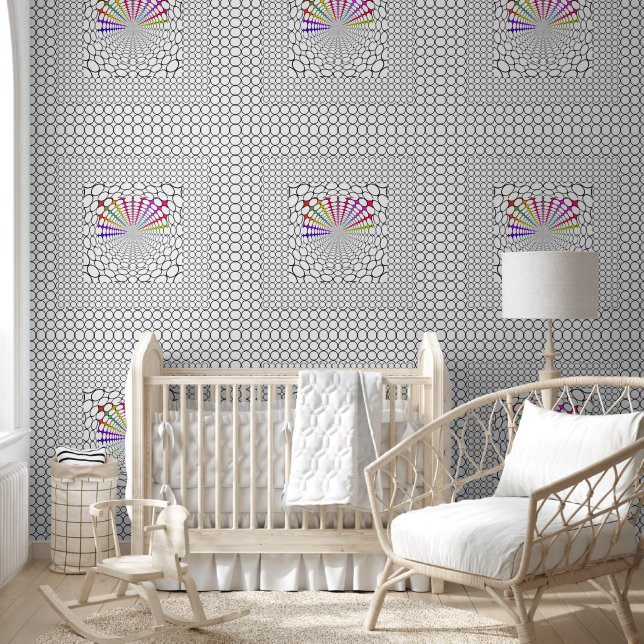 Cirkelvierkanten burst + kleur behang (Kinderen)