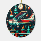 Cirkelvliegtuig Cessna Classic keramisch Ornament (Links)