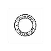 Cirkelvorm KLANTSERVICE Logo Jet Black Inkt Rubberstempel (Afrduk)