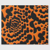 Cirkelvormen Oranje Abstract geometrisch patroon Cadeaupapier (Vlak)