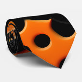 Cirkelvormen Oranje Abstract geometrisch patroon Stropdas (Opgerold)