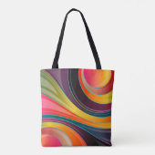 cirkelvormig abstracte canvas tas (Achterkant)