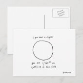 cirkelvormig briefkaart (Voorkant / Achterkant)