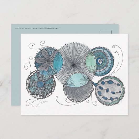 Cirkelvormig Briefkaart (Voorkant / Achterkant)