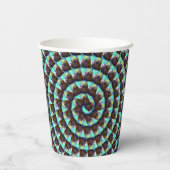 cirkelvormig bruin en wit cavia patroon, papieren bekers (Achterkant)