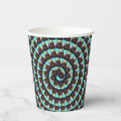 cirkelvormig bruin en wit cavia patroon, papieren bekers (Voorkant)