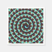 cirkelvormig bruin en wit cavia patroon, servet (Voorkant)