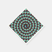 cirkelvormig bruin en wit cavia patroon, servet (Hoek)