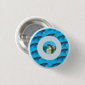 cirkelvormig dolfijnpatroon, ronde button 3,2 cm (Voorkant /achterkant)