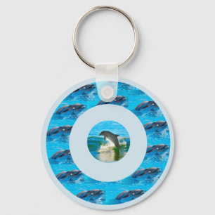 cirkelvormig dolfijnpatroon, sleutelhanger