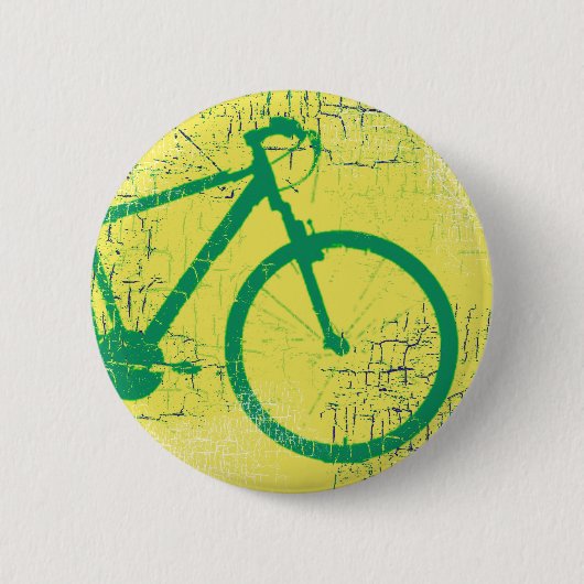 cirkelvormig fiets groen ronde button 5,7 cm (Voorkant)