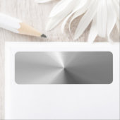 Cirkelvormig geborsteld aluminium etiket (Insitu)