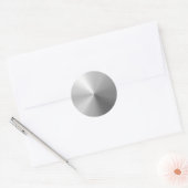 Cirkelvormig geborsteld aluminium ronde sticker (Envelop)