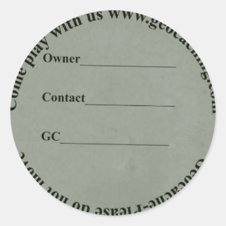 Cirkelvormig geocache label