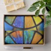 Cirkelvormig Glas in lood-effect depotpapier Tissuepapier (Geschenk)