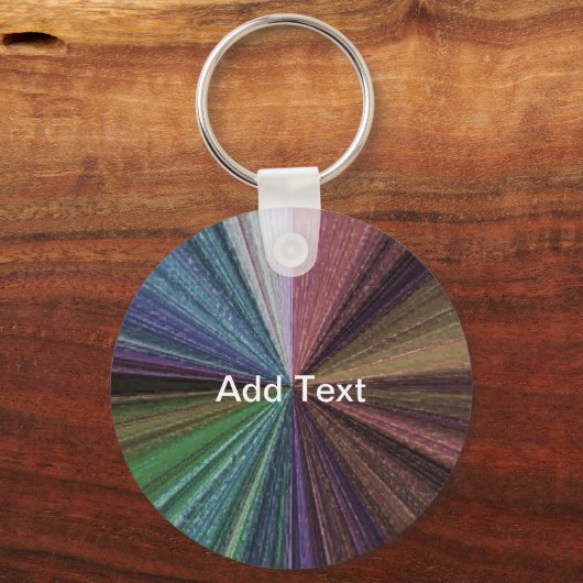 Cirkelvormig Gradiënt Aards Regenboog Sleutelhanger (Voorkant)