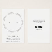  cirkelvormig Lijst dat juwelen laat zien Visitekaartje (Voorkant /achterkant)