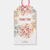 Cirkelvormig mozaïek cadeaulabel (Voorkant)