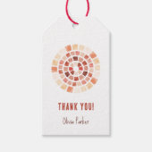 Cirkelvormig mozaïek dank je wel cadeaulabel (Voorkant)