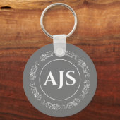 Cirkelvormig ontwerp met Monogramm. Sleutelhanger (Achterkant)