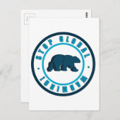  cirkelvormig ontwerp tegen opwarming van de aarde briefkaart (Voorkant / Achterkant)