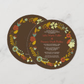 Cirkelvormig ontwerp voor Herfst - De douche van h Kaart (Voorkant / Achterkant)