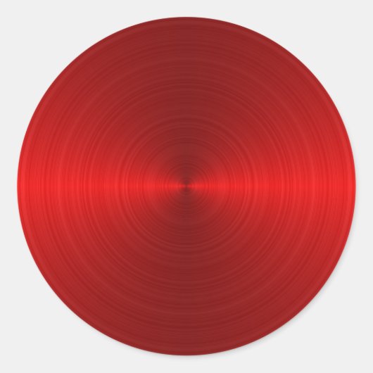 Cirkelvormig rood metalen patroon ronde sticker (Voorkant)