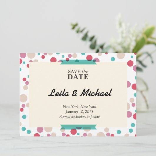 cirkelvormig save the date (Staand voorkant)