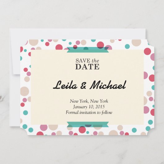 cirkelvormig save the date (Voorkant)