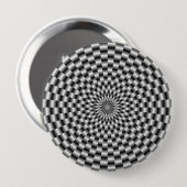Cirkelvormig weerwater in zwart-wit Button (Voorkant /achterkant)