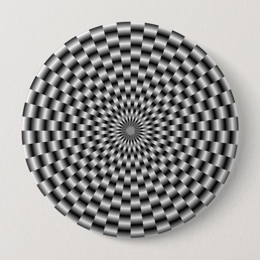 Cirkelvormig weerwater in zwart-wit Button (Voorkant)