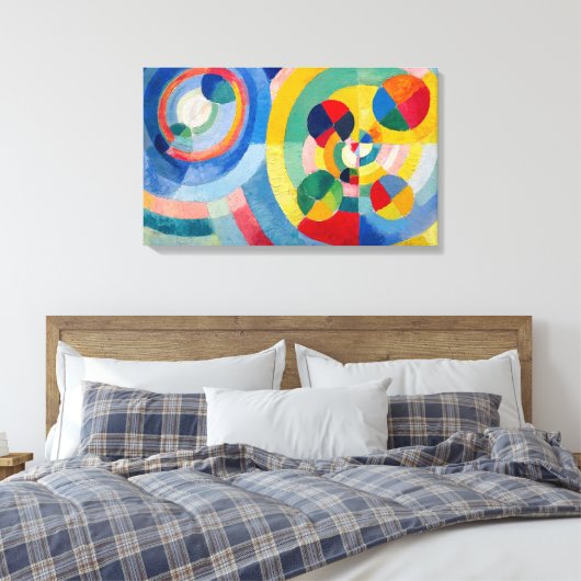 Cirkelvormige formulieren | Robert Delaunay | Canvas Afdruk (Insitu (Slaapkamer))
