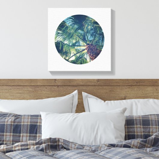 Cirkelvormige foto canvas afdruk (Insitu (Slaapkamer))