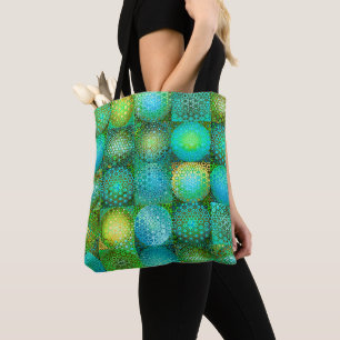 Cirkelvormige Kleurrijke Vormen Mozaïek Tote Bag