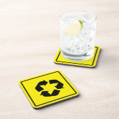 Cirkelvormige kruispuntteken hard plastic Onderzet Bier Onderzetter (Rechterzijde)