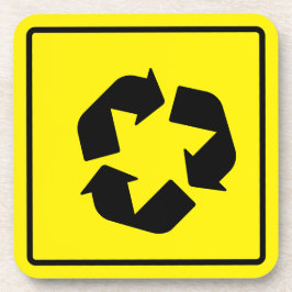 Cirkelvormige kruispuntteken hard plastic Onderzet Bier Onderzetter