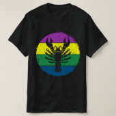 cirkelvormige langoustinezeekrab mardi gras masque t-shirt (Design voorkant)