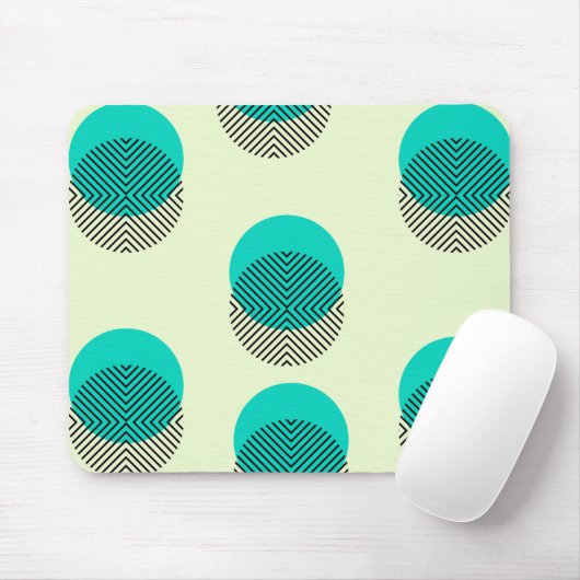 cirkelvormige mousepad met patroon muismat (Met muis)