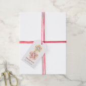Cirkelvormige mozaïeken dank je wel cadeaulabel (Met Touw)