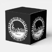 Cirkelvormige pianoketoetsen en gemengde Muzieknot Bedankdoosjes (Achterkant)