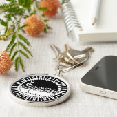 Cirkelvormige pianoketoetsen en gemengde Muzieknot Sleutelhanger (Zijkant)