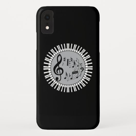 cirkelvormige pianosleutels en Muzieknoten Case-Mate iPhone Case (Achterkant)