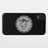 cirkelvormige pianosleutels en Muzieknoten Case-Mate iPhone Case (Achterkant (horizontaal))