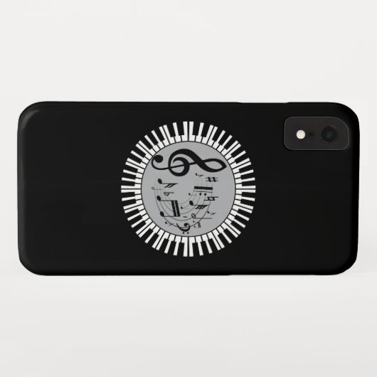 cirkelvormige pianosleutels en Muzieknoten Case-Mate iPhone Case (Achterkant (horizontaal))