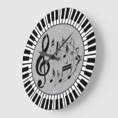 cirkelvormige pianosleutels en Muzieknoten Grote Klok (Hoek)